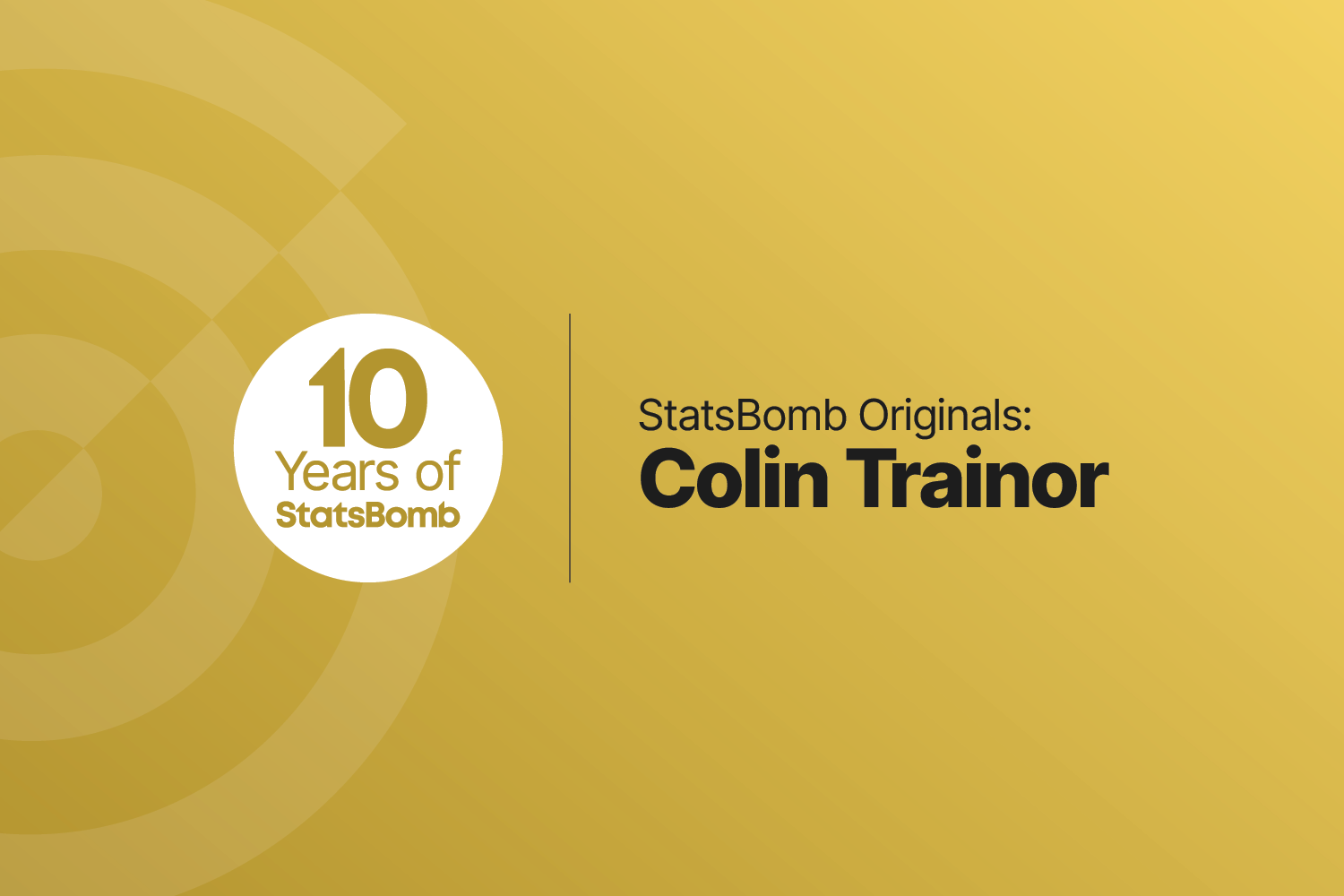 StatsBomb Originals: Colin Trainor